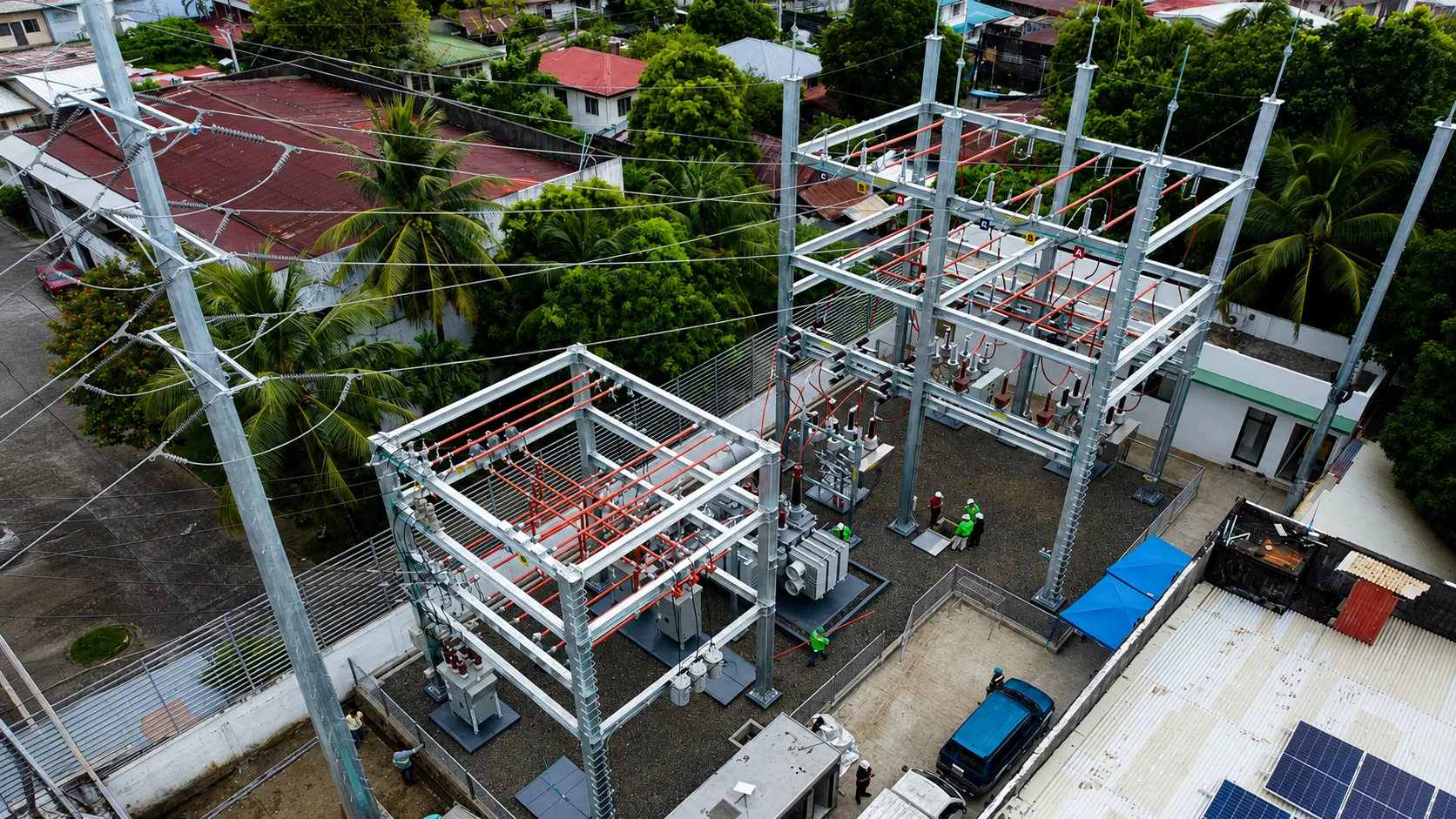 Substation construction works
